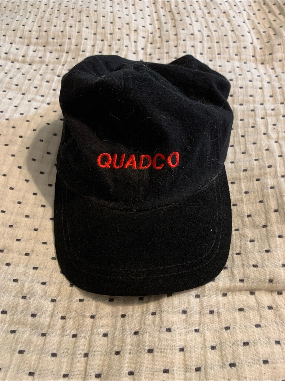 Black Embroidered Baseball Cap